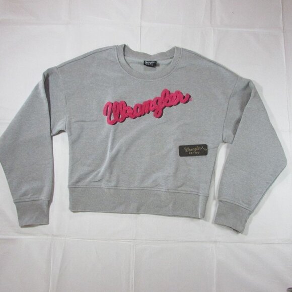 Wrangler Retro Women's Long Sleeve Logo Sweatshirt - Grey - Picture 2 of 3
